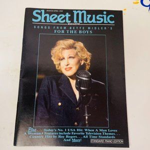 Sheet Music Magazine Piano Bette Midler's For the Boys